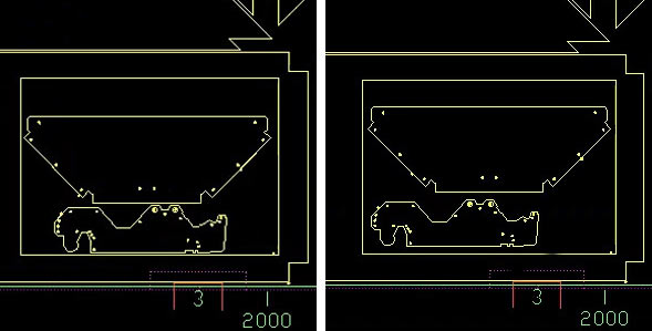 Automatic spreading of laser cut parts for better quality