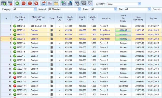 Material Life Tracking Software